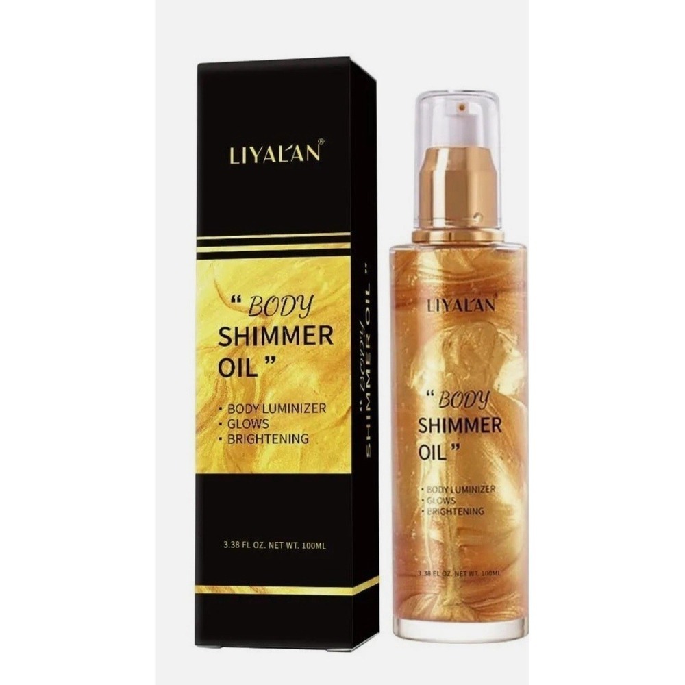 New LIYALAN Body Shimmer Oil #03 BRONZE GOLD 3.38 Liyal'an Luminizer Sealed Box